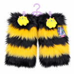 Liya Kitten Thick Striped Furry Leg Warmers