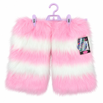 Liya Kitten Thick Striped Furry Leg Warmers