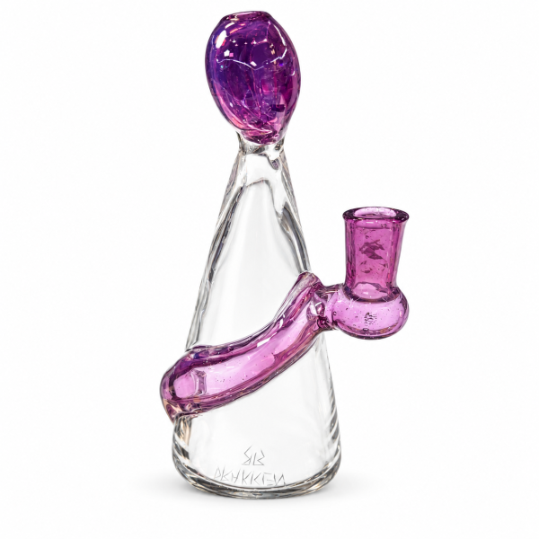 Drakken Glass 6-Inch Mini Cycler – Purple and Clear
