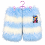 Liya Kitten Thick Striped Furry Leg Warmers