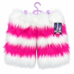Liya Kitten Thick Striped Furry Leg Warmers