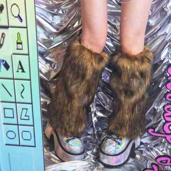 Liya Kitten Unique Fluffy Leg Warmers