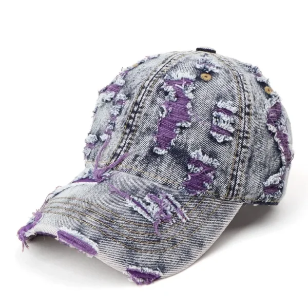 Vintage Washed Denim Cap – Distressed Finishw