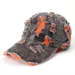 Vintage Washed Denim Cap – Distressed Finishw