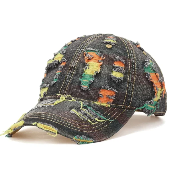 Vintage Washed Denim Cap – Distressed Finishw