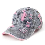 Vintage Washed Denim Cap – Distressed Finishw