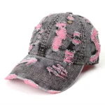 Vintage Washed Denim Cap – Distressed Finishw
