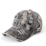 Vintage Washed Denim Cap – Distressed Finishw