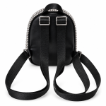 Silver Rhinestone Mini Backpack - Black