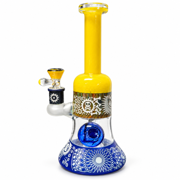 Lookah Glass 10-Inch Sketched Bell Bottom Bong