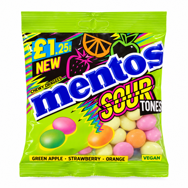 Mentos Sour Tones Chewy Dragees - 120g
