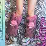 Liya Kitten Thick Striped Furry Leg Warmers