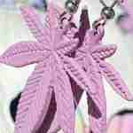 CannaBabe Pink Leaf Earrings